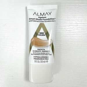 Almay Ageless Smart Shade Foundation Skintone Matching Technology #500 GOLDEN